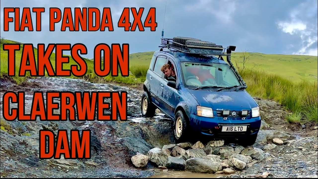 Fiat Panda 4X4 преодолевает плотину Клервен — поездка в Уэльс, часть 1