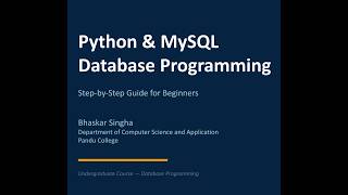 Python MySQL Guide