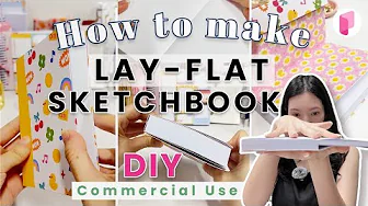DIY How to make a Lay-Flat Sketchbook - Tutorial