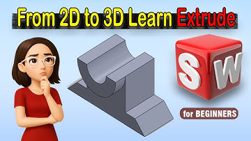 Start 3D Modeling in SolidWorks: Sketch → Extrude → Part (Step-by-Step)