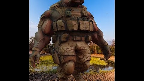 Hippopotamus Soldier. Model 3D, iClone 8, Character Creator 4 & 5, Blender, Unreal Engine....