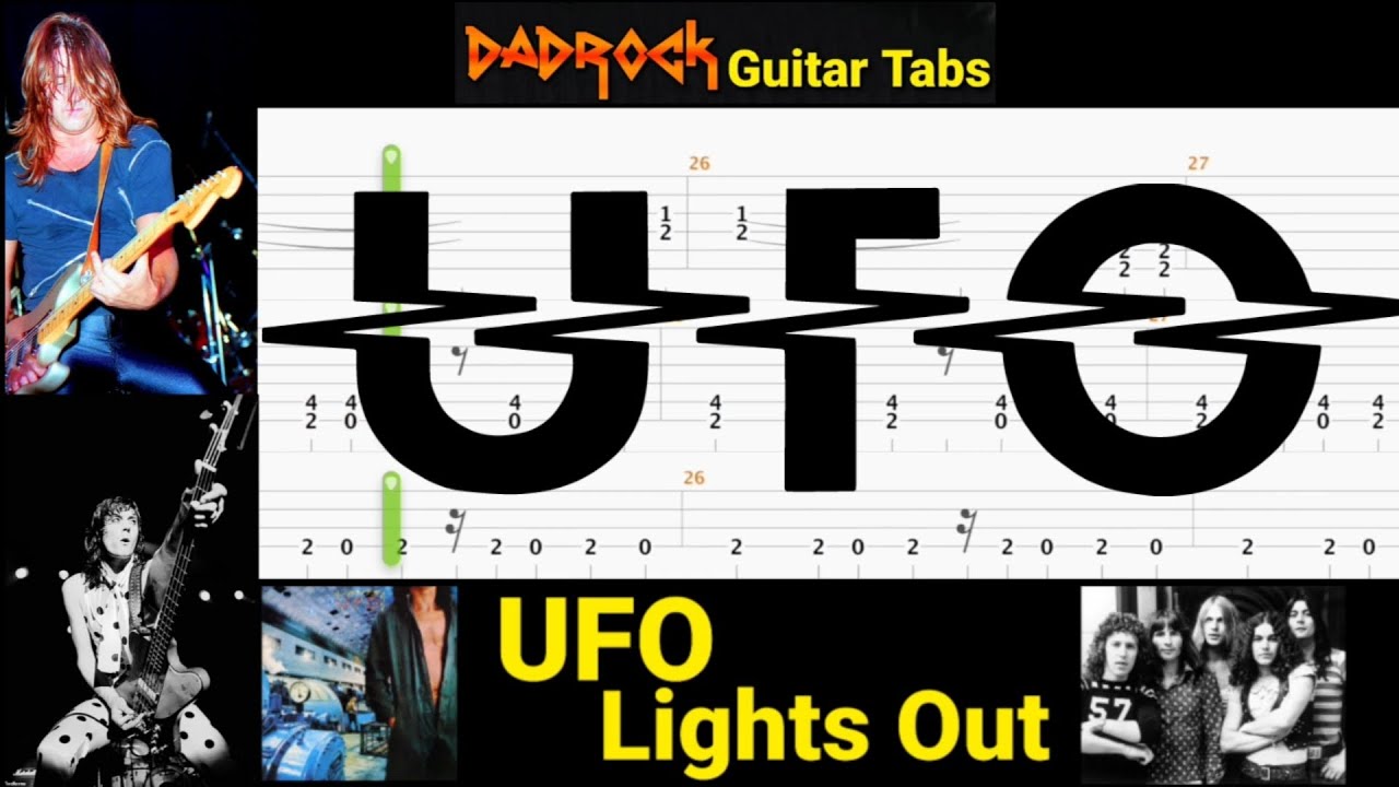Lights out UFO Guitar + Bass TABS Lesson (Rewind) YouTube