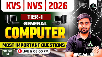 Mock Test - 13 | KVS/NVS Computer Mock Test 2026 | KVS/NVS Computer Most Important Questions