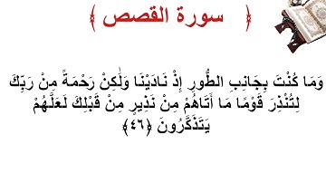 سورة القصص الأية 46