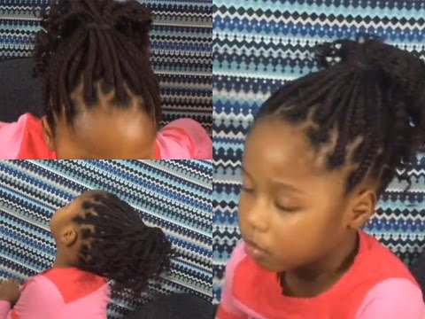 BOX BRAIDS // how to braid kids natural hair - YouTube