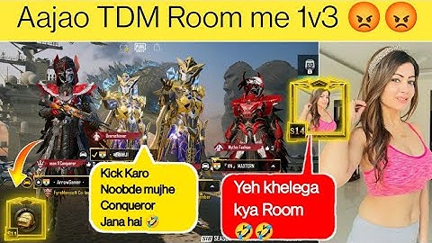 Random 3 players call me Noob / challenge for 1vs 3 TDM room ( part 121)