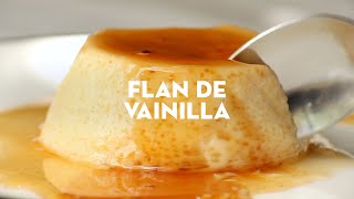 Flan de vainilla con Miel de Palma Cocalán