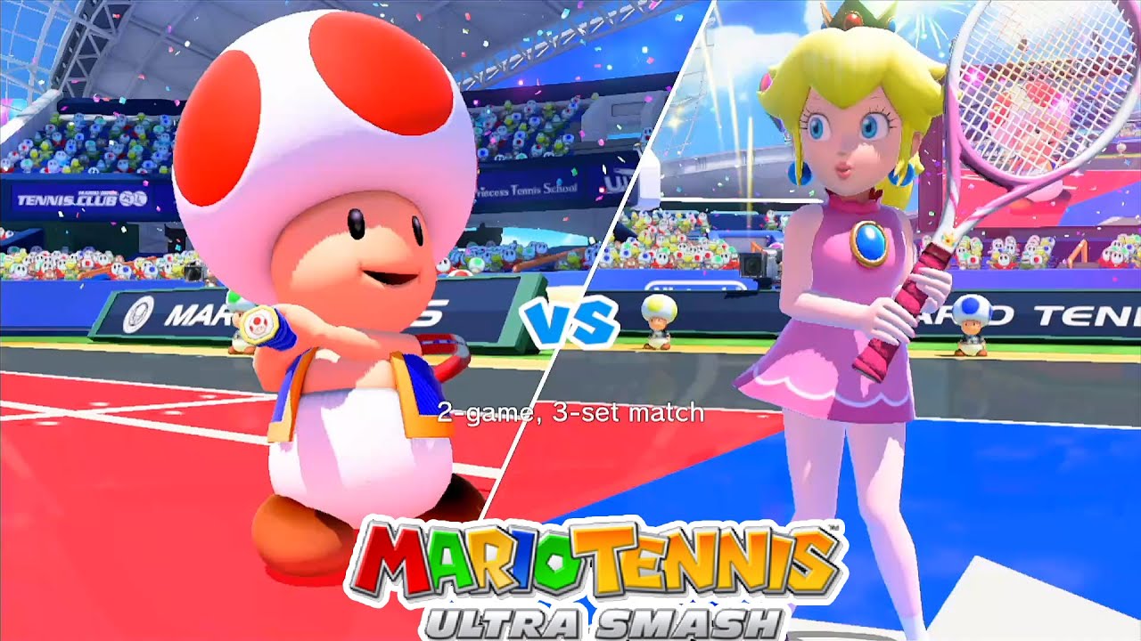 Daisy Toad Vs. Rosalina Peach - Mario Tennis: Ultra Smash