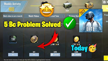 😍Finally 5 Bc Problem Solved In PUBG Lite 🔥