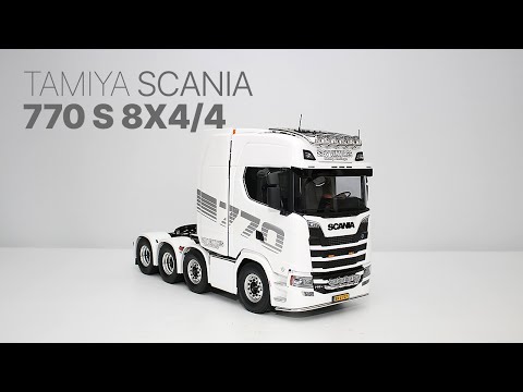 1/14 R/C Tamiya Scania 770 S 8x4/4 | Pure White | #56371 - YouTube