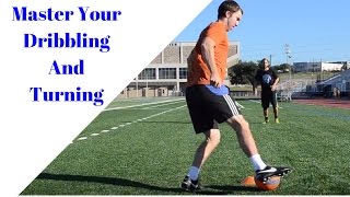 Soccer drill to improve your dribbling and turning