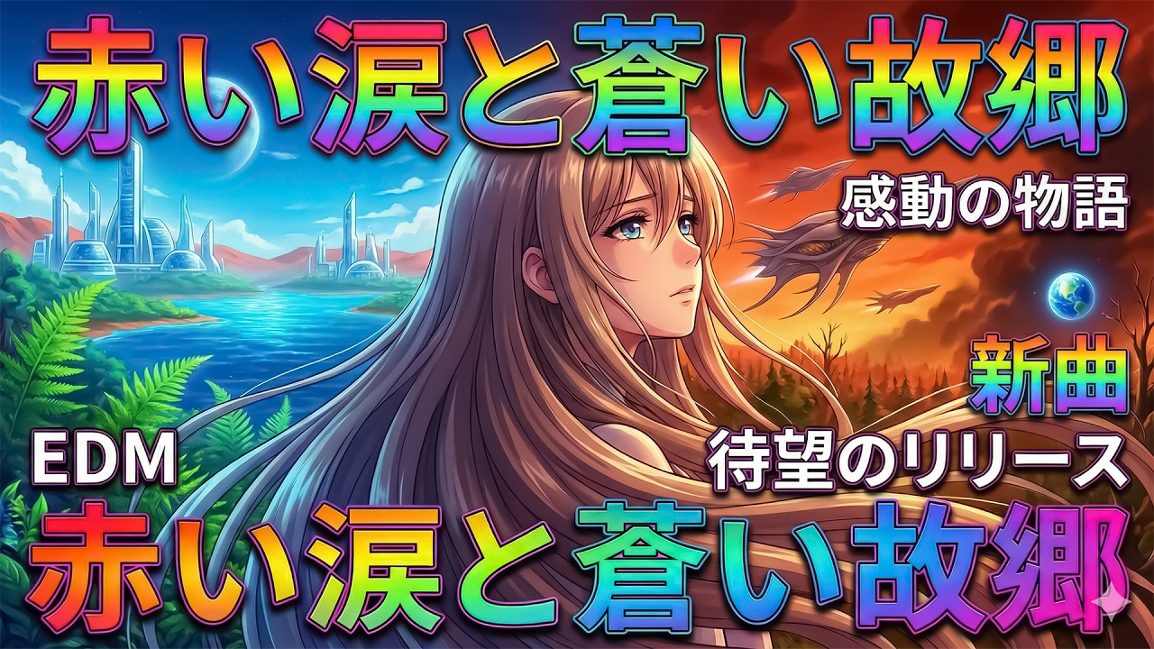 誰も知らない火星の真実。「赤い涙と蒼い故郷」/ AI音楽家が描くSF病みポップ×EDM【オリジナルMV】