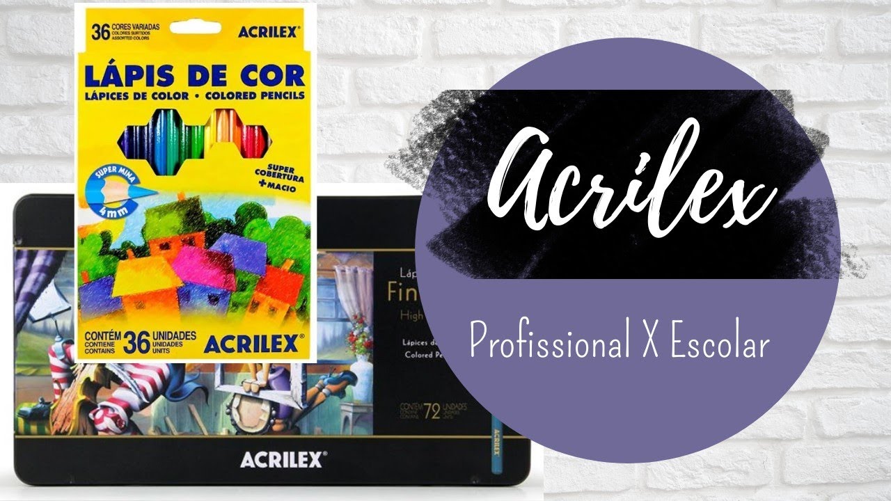 Profissional X Escolar: Lápis de cor ACRILEX