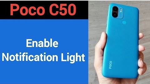 How to enable notification light, Poco C50 me notification light enable kaise karen, lighting