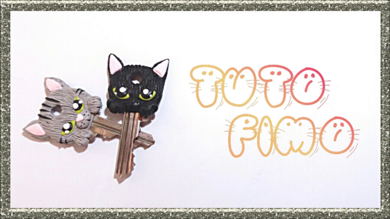 Tuto Fimo Cache Cle Chat Kawaii Youtube