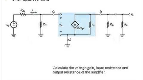 MOSFET Single Stage Amplifiers