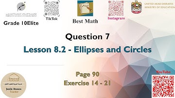 Ellipses and Circles [Finding eccentricity of ellipse] | Q7 P1 | 10E | EoT3 |
