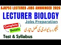 Lecturer Biology AJKPSC 2026 | Complete Syllabus MCQs Books Strategy Test Date by MK Prep 2026