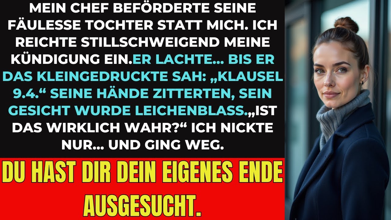 🔥 Mein Boss lachte über meine Kündigung – bis er das Kleingedruckte las