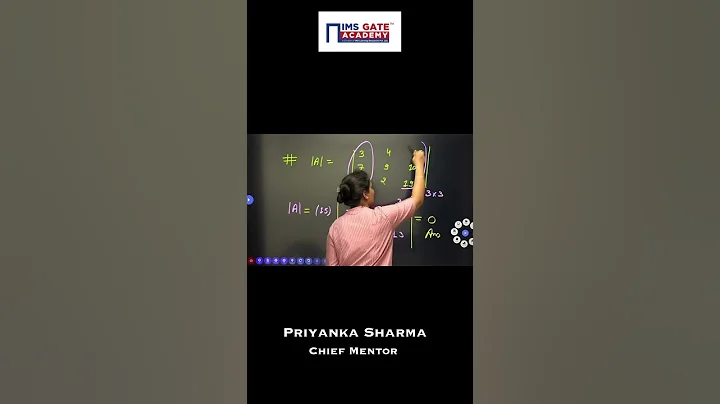 Determinant Short Trick - Linear Algebra - Engineering Mathematics for GATE ESE PSU I Priyanka Ma'am