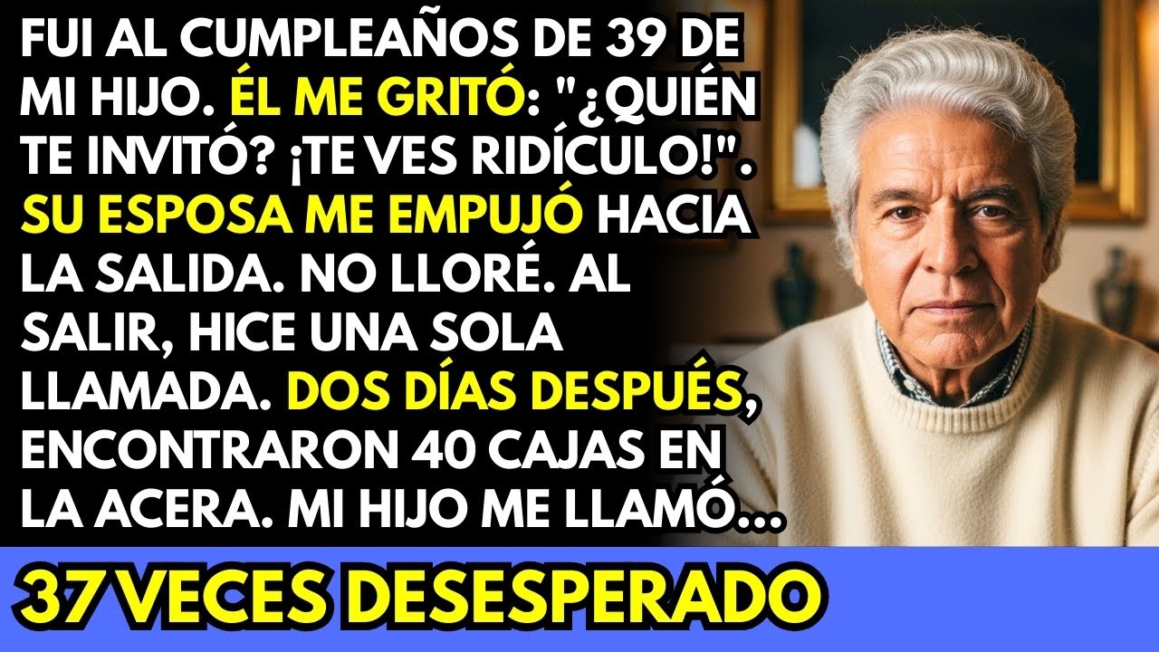 Mi hijo me echó de su fiesta; 2 días después, él y su esposa lloraban sobre cajas en la calle...