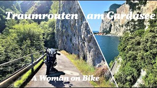 Motorrad-Traumrouten am Gardasee 💃 A Woman on Bike 🏍 Achtung Videofehler von 0:24 Min. bis 2:48 Min