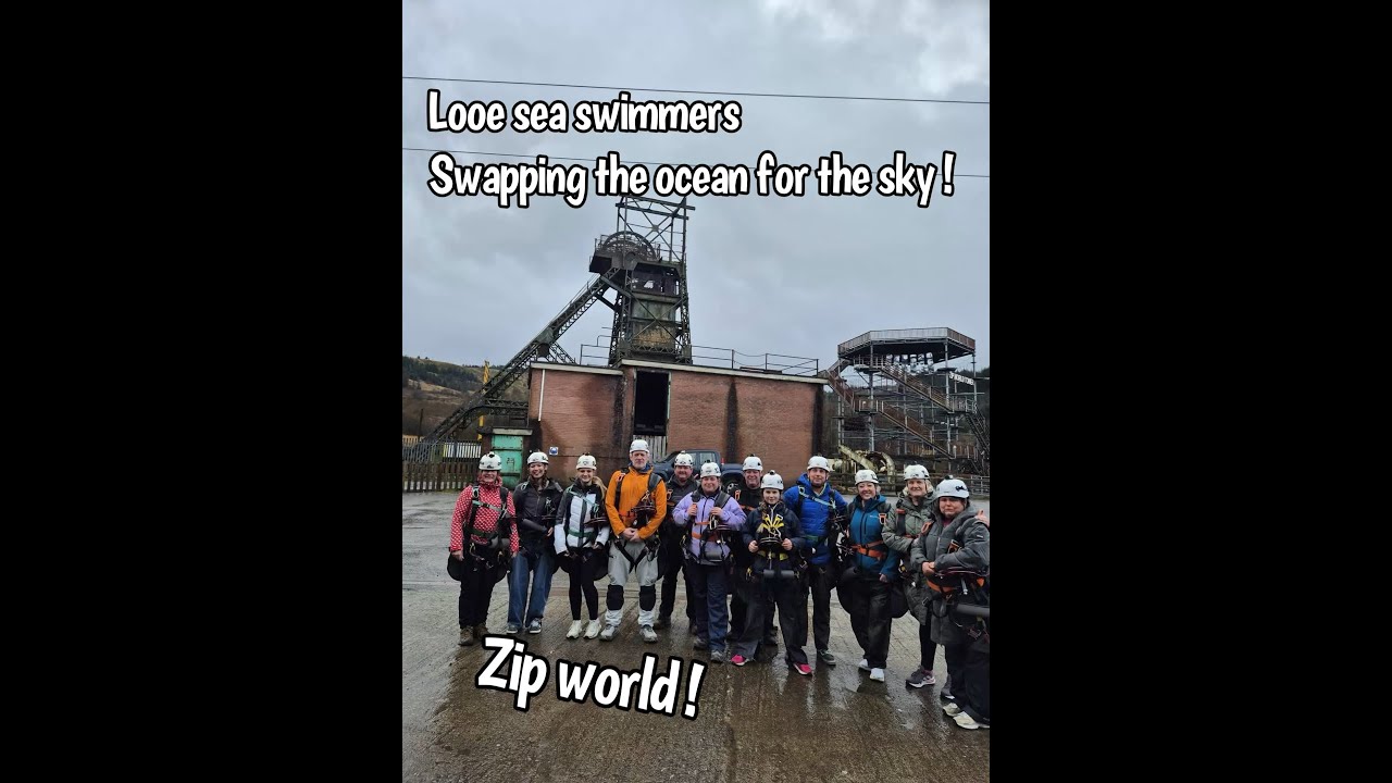 Zip world, Wales with the  Looe Sea Swimmers stunt team