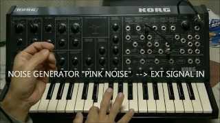 KORG MS-20 SOUND Part 3/6 - PINK NOIZE & WHITE NOIZE