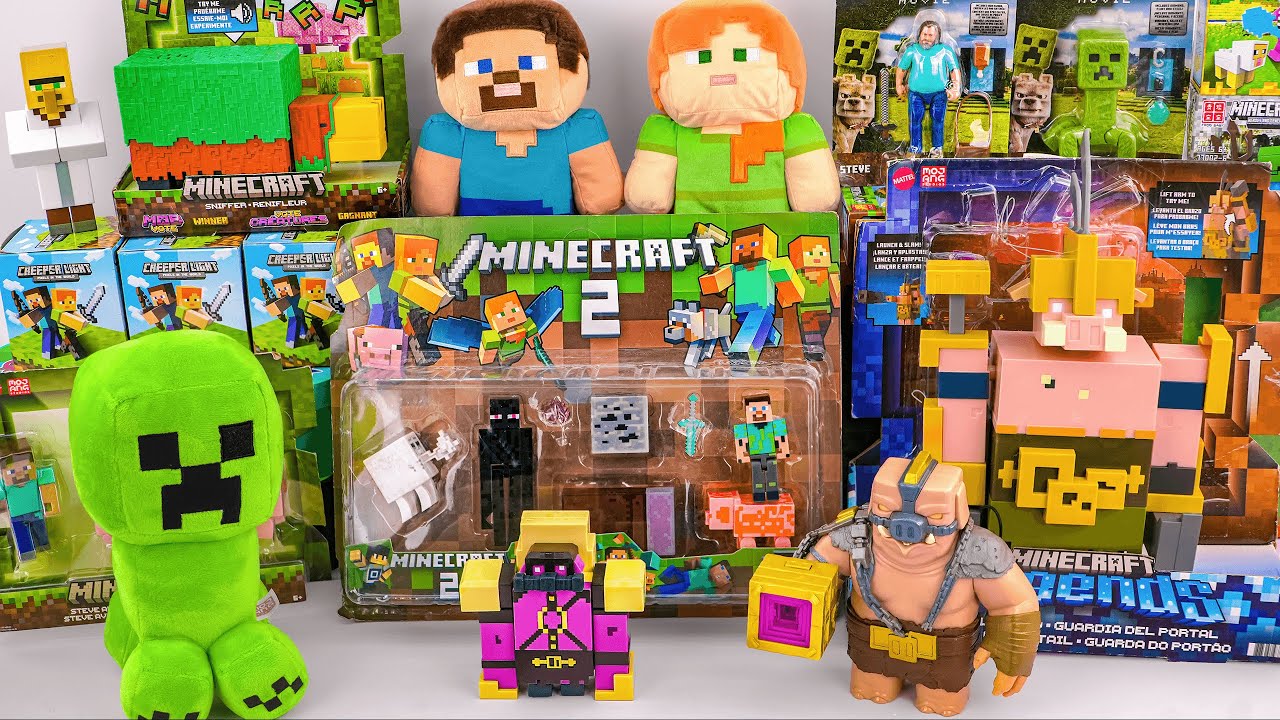Minecraft Movie Toy Collection Unboxing | LEGO Steve Zombie | Legends Portal Guard Action Figure