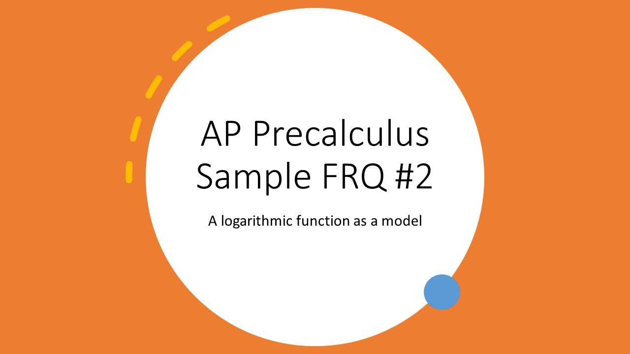 [AP Precalculus] Sample FRQ 2