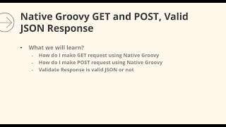 Native Groovy GET and POST, Valid JSON Response