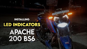 INSTALLING LED INDICATORS ON MY APACHE 200 4V BS6 RIDING MODES | Detailed Video