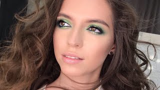 GREEN MAKEUP 💚 Зелёный макияж. Макияж для зелёных глаз