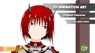 [Speed Drawing] How to draw anime character in OpenToonz animation software