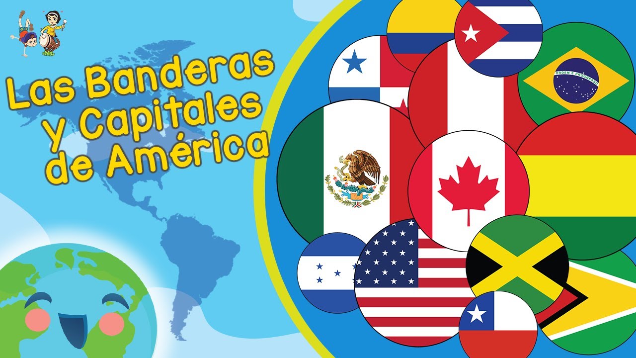 Póster: Banderas del mundo y sus capitales