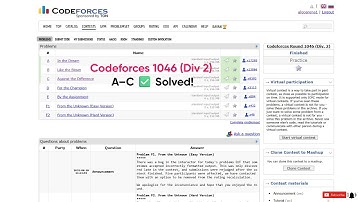 Codeforces Round 1046 (Div 2) | A to C Solutions (With Codes)