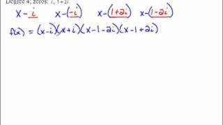 Forming a Polynomial from Complex Zeros 5.3