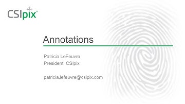 CSIpix Basics: Annotations