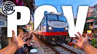 POV: This is what it feels like to touch the train in Hanoi!
