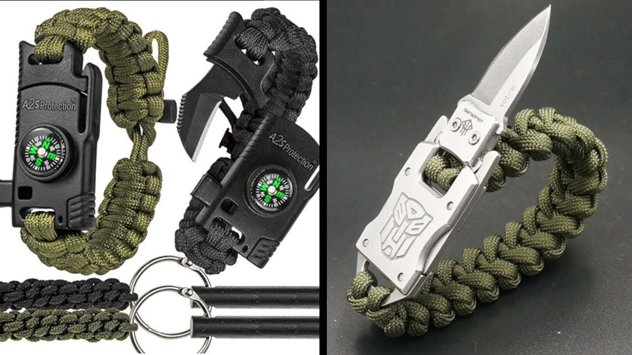 Whistle X-Plore Gear Emergency Paracord Bracelets Set Of 2| The ULTIMATE Tactical Survival Gear| Flint Fire Starter Compass & Scraper/Knife| BEST Wilderness Survival-Kit For Camping/Fishing & More