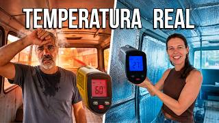 ISOLAMENTO TÉRMICO DE MOTORHOME:  testes reais no micro ônibus |Ep191