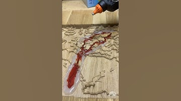 Custom 3D map with epoxy resin cycling route 🚵‍♀️ #shorts