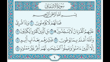 سورة الانشقاق من آية (٢٠) إلى آية (٢٥)