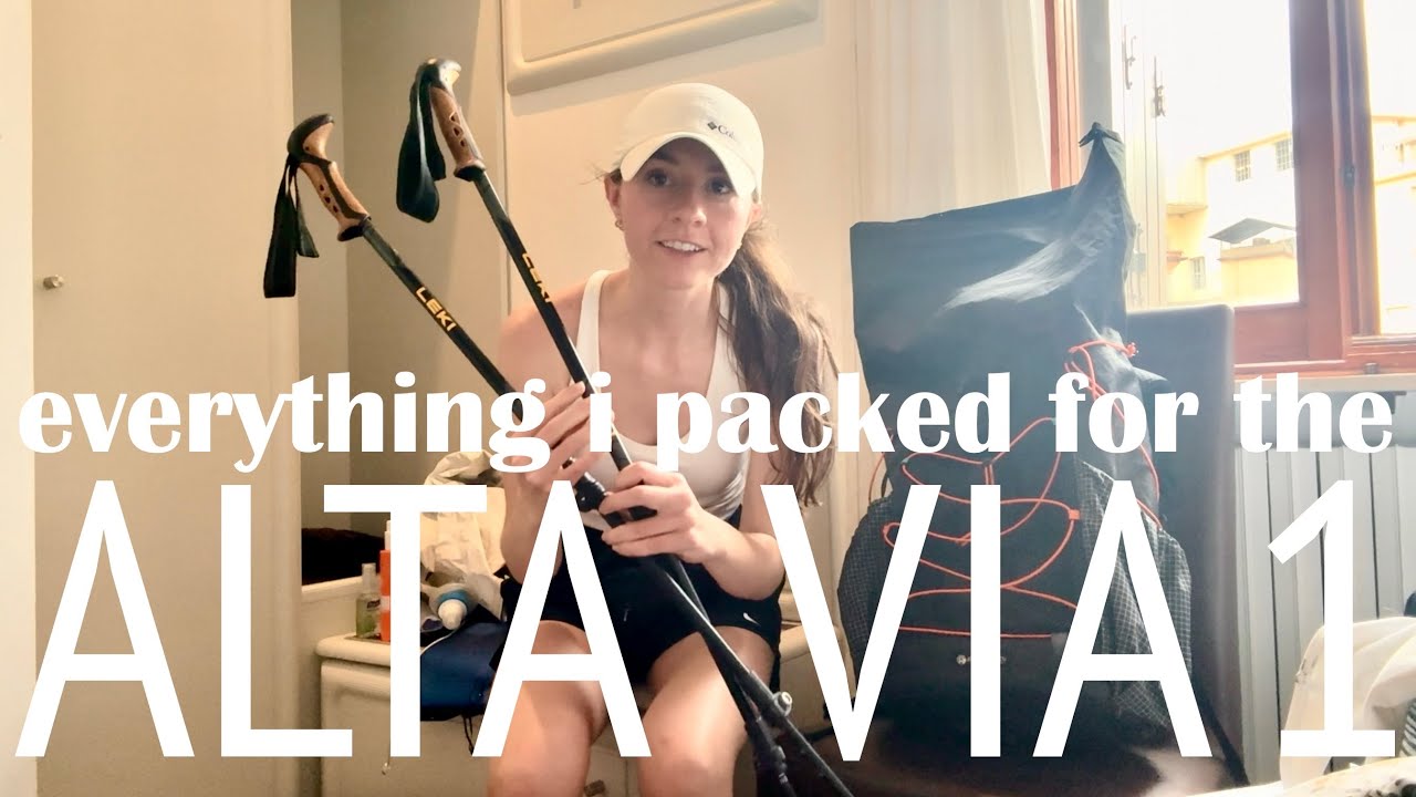 everything i packed to solo-hike the Alta Via 1