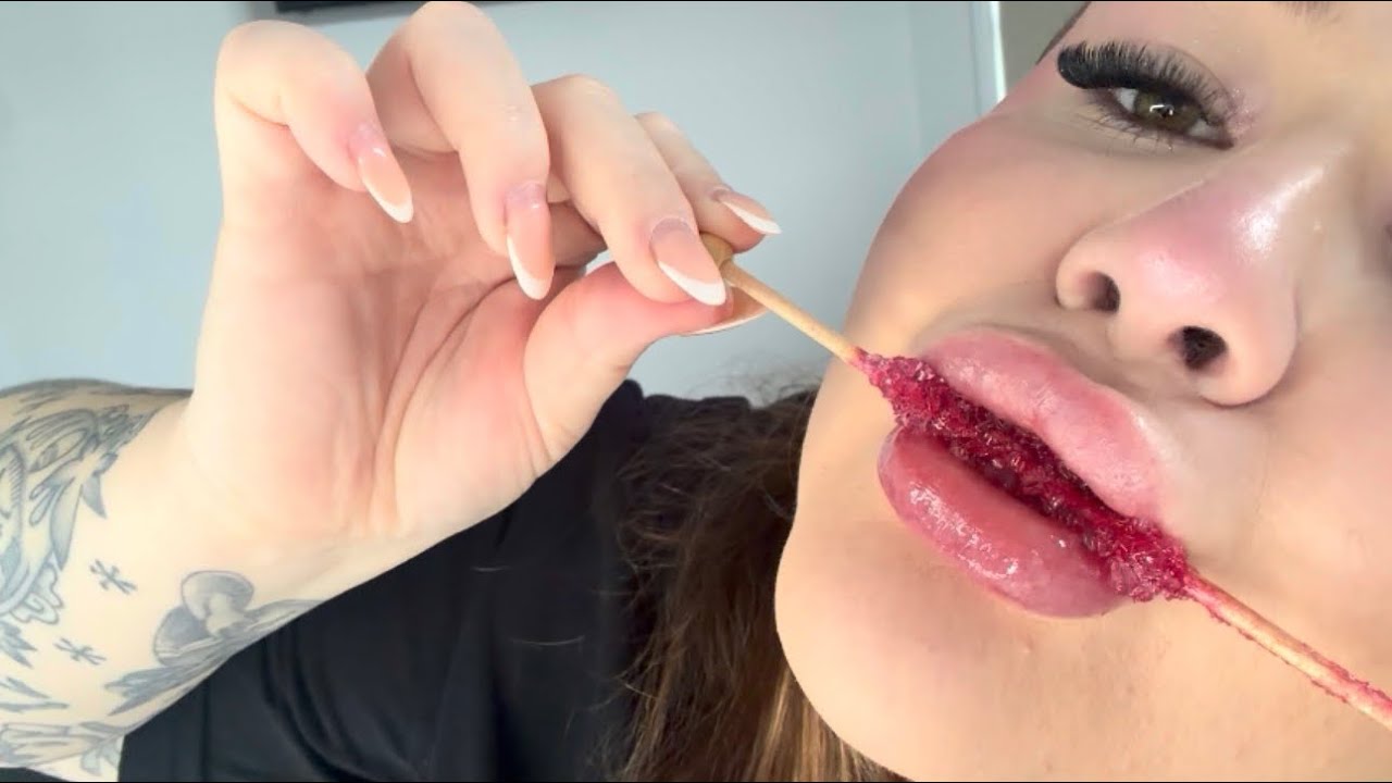 ASMR Rock Candy, intense Crunching/ Mouth Sounds 🍭 🍬 