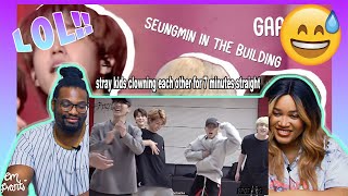 Stray Kids clowning each other for 7 minutes straight| REACTION