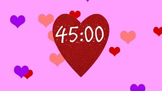 45 Minutes Heart Timer No Music