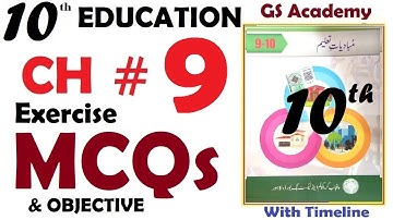 Exercise mcqs & objective| Chapter 9 | Rehnumai & Mushawrat |Class 10 Education |GS Academy|10th edu