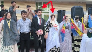 "Jamilah and Farshad's beautiful dance at the wedding celebration with the bride and groom"