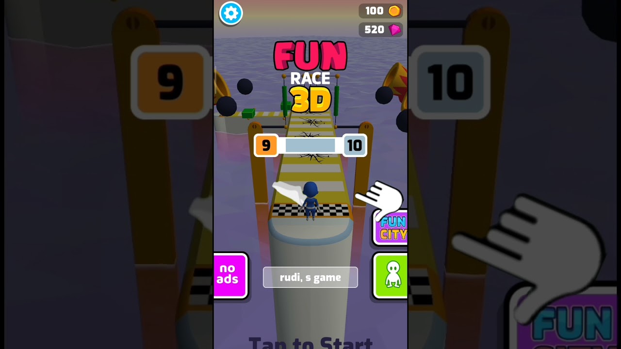 Fun Race 3D Level 8-9 , Gameplay Walktrough Android iOS